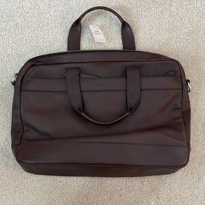 Coach Men's Dark Brown Leather Briefcase